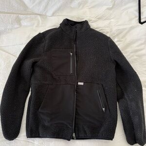 Figs Dark Gray Fleece Jacket